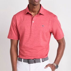 Vineyard Vines on the go sankaty Red striped Polo Shirt